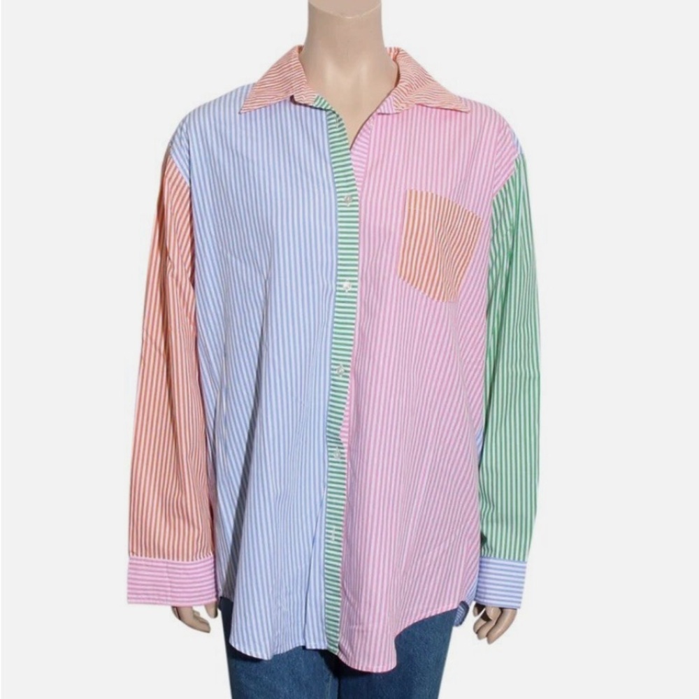 SOLID & STRIPED Multicolor Button Down Shirt